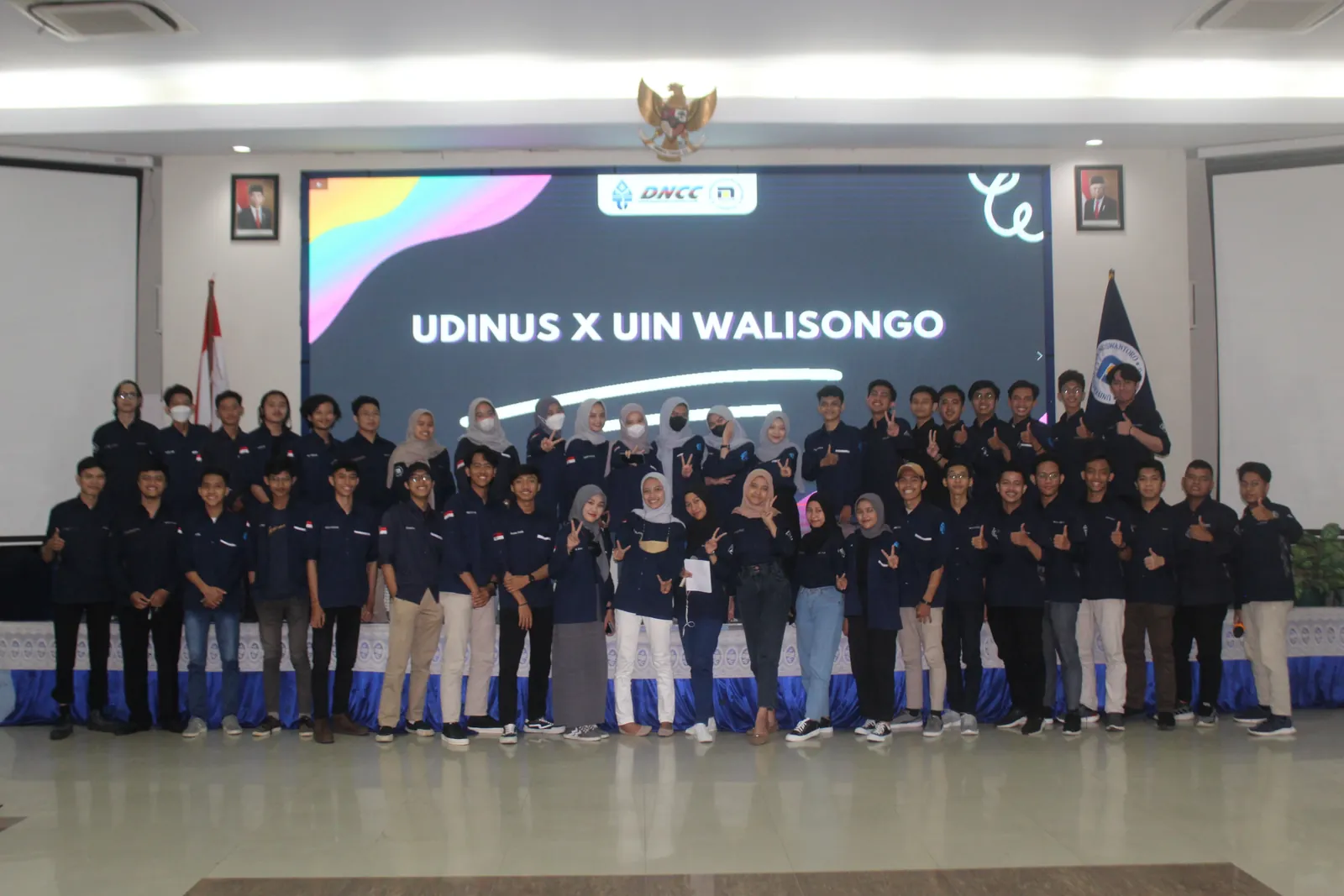 Dian Nuswantoro Computer Club members at a joint event